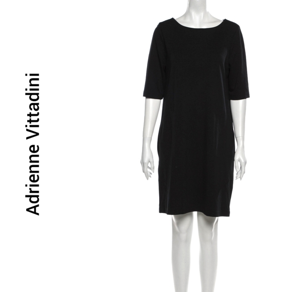 adrienne vittadini shirt dress Adrienne Vittadini Gray Jersey Knit Dress LARGE Long Sleeves T-Shirt Office